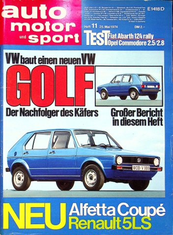 Deckblatt Auto Motor und Sport (11/1974)